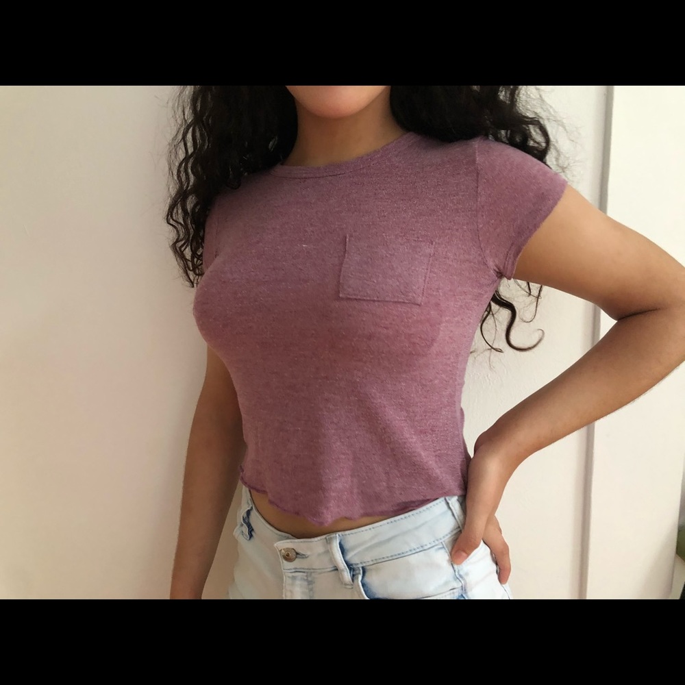 cute pink/purple crop top!